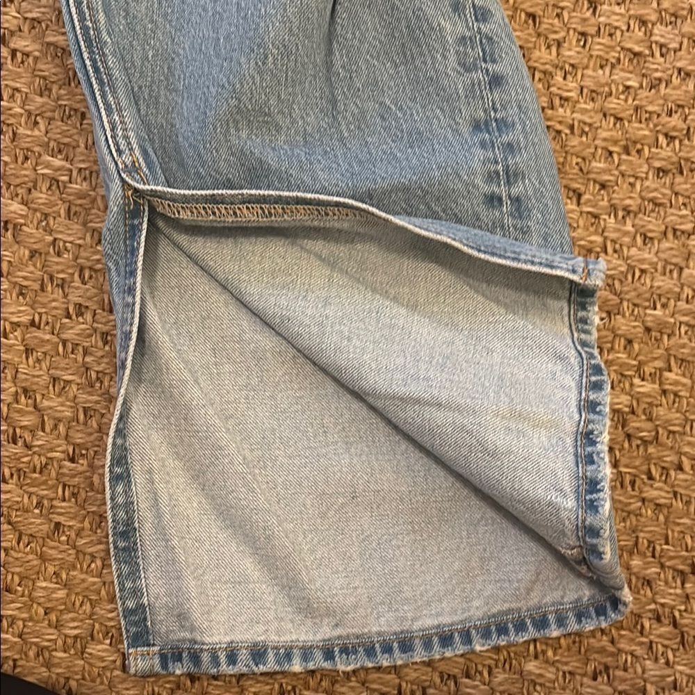 GRLFRND Blue Relaxed Fit Jeans with Distressed Details - Picture 9 of 12